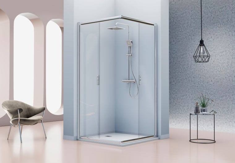 Paroi de douche angulaire -Kassandra- Siena (IE607 + IE607) Detalle 5