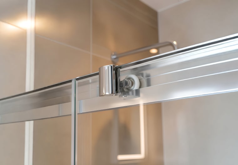 Paroi de douche Emma noir mat Detalle 3