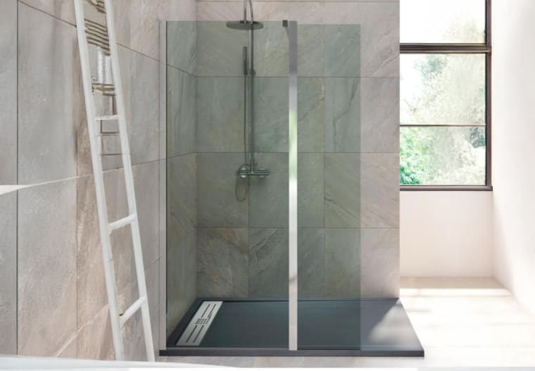 Paroi de douche fixe + pivotante, Minimal 6 mm Principal 2