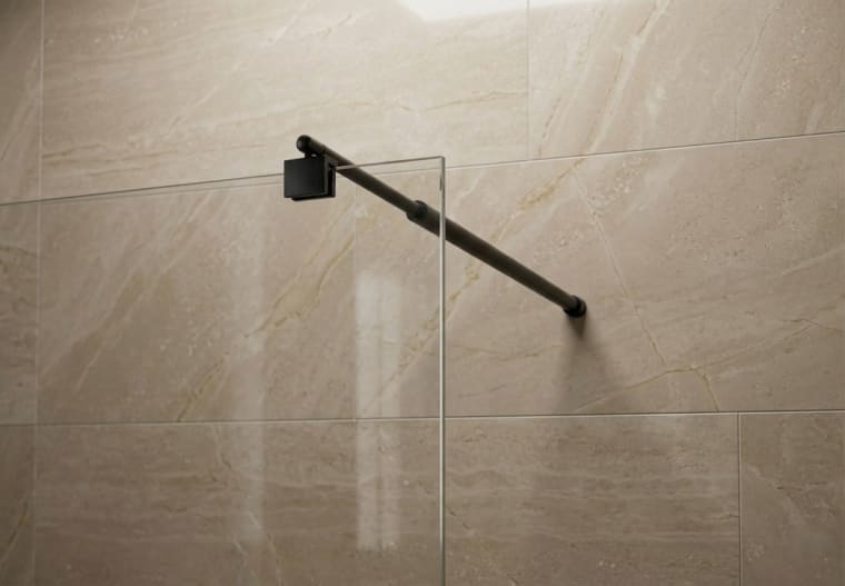 Paroi de douche fixe noire Minimal Detalle 3