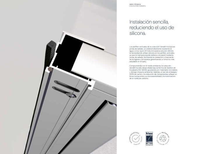 Paroi de douche Profiltek Versatil VR Lite 240 Detalle 5
