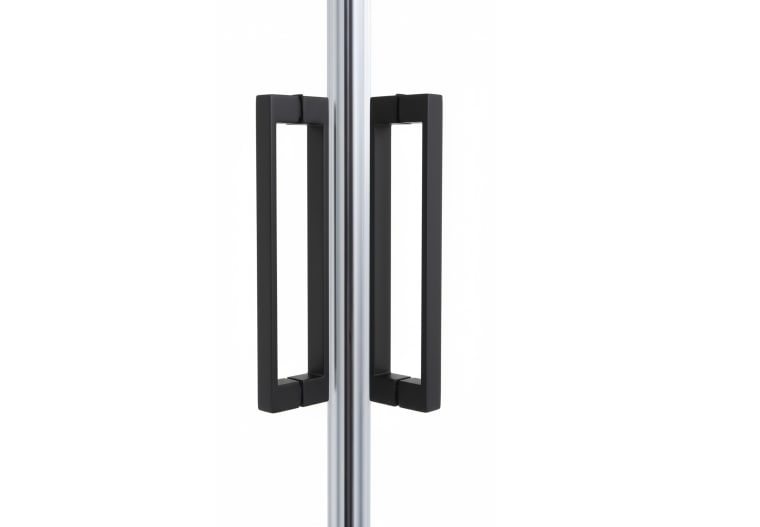 Paroi de douche angulaire Emma couleur noire Detalle 3