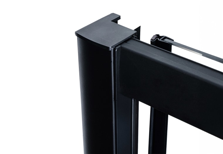 Paroi de douche angulaire Emma couleur noire Detalle 1