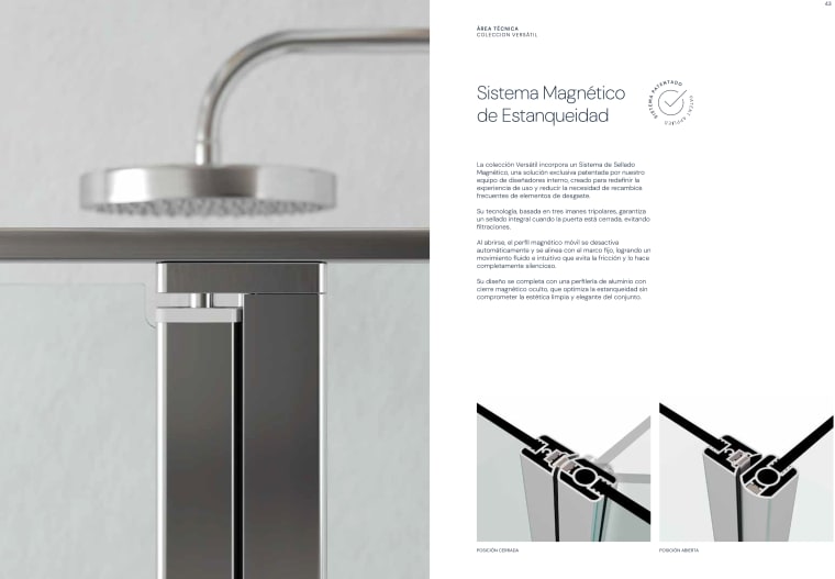 Paroi de douche Profiltek Versatil VR Lite 220 Detalle 3