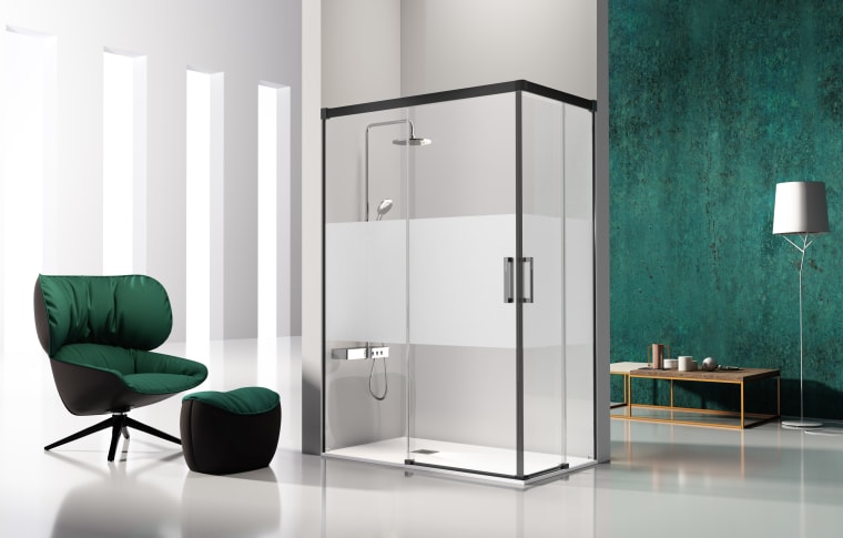 Paroi de douche angulaire Kassandra Glase (GS607+GS607) Principal 4