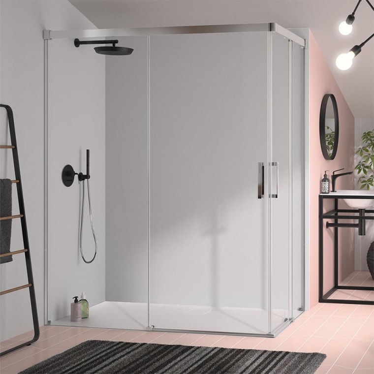 Paroi de douche angulaire Kassandra Glase (GS607+GS607) Principal 7