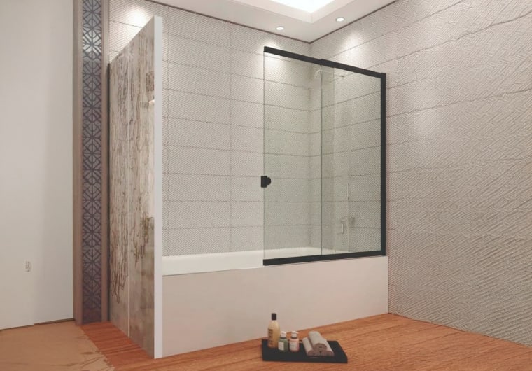 Paroi de baignoire coulissante et pivotante Bruntec Ares Principal 1