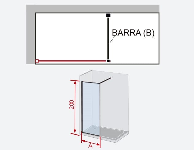 Paroi de douche fixe Kassandra Fresh Arena (FA 633) Croquis 10