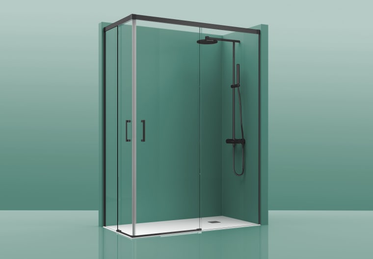 Paroi de douche Galaxy (300) noir mat Principal 1