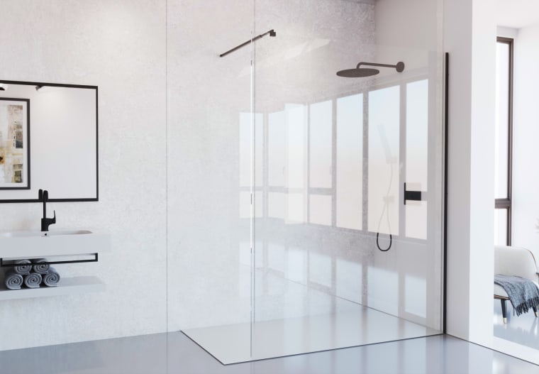 Paroi de douche en acier inoxydable Dione Principal 1