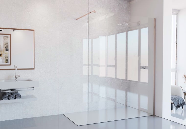 Paroi de douche en acier inoxydable Dione Principal 3