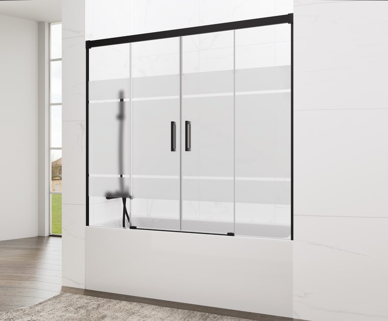 GME Basic pare-baignoire noir mat Spazio Principal 1