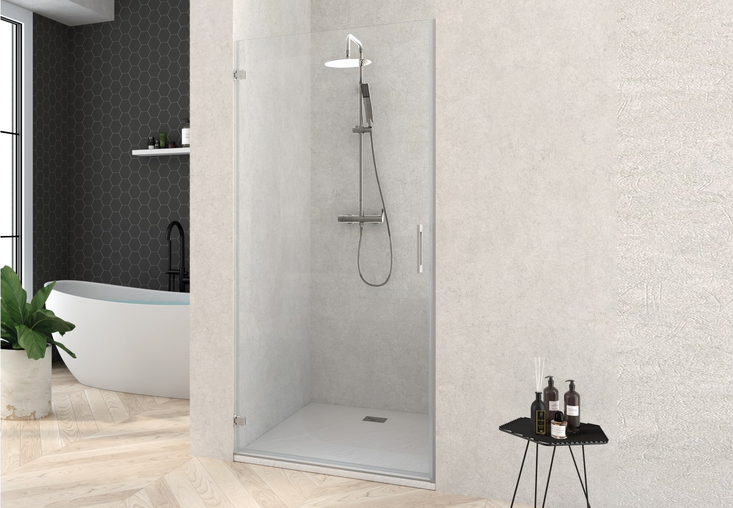 Paroi de douche pivotante Olona Principal 0