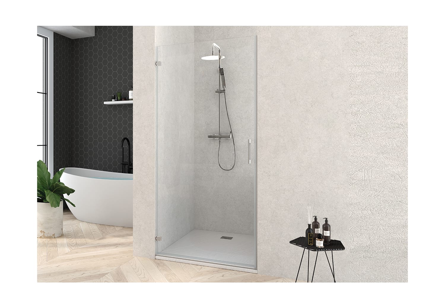 Paroi de douche pivotante Olona Principal 0