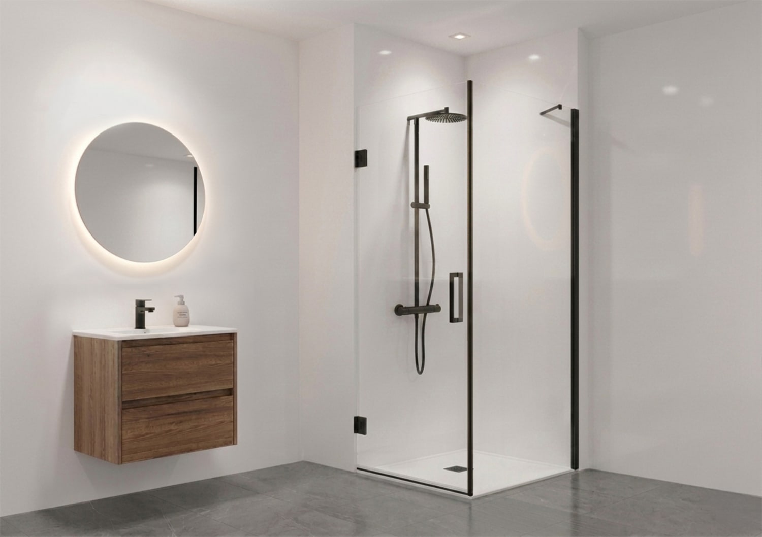 Paroi de douche angulaire Adhara (400A) Principal 1
