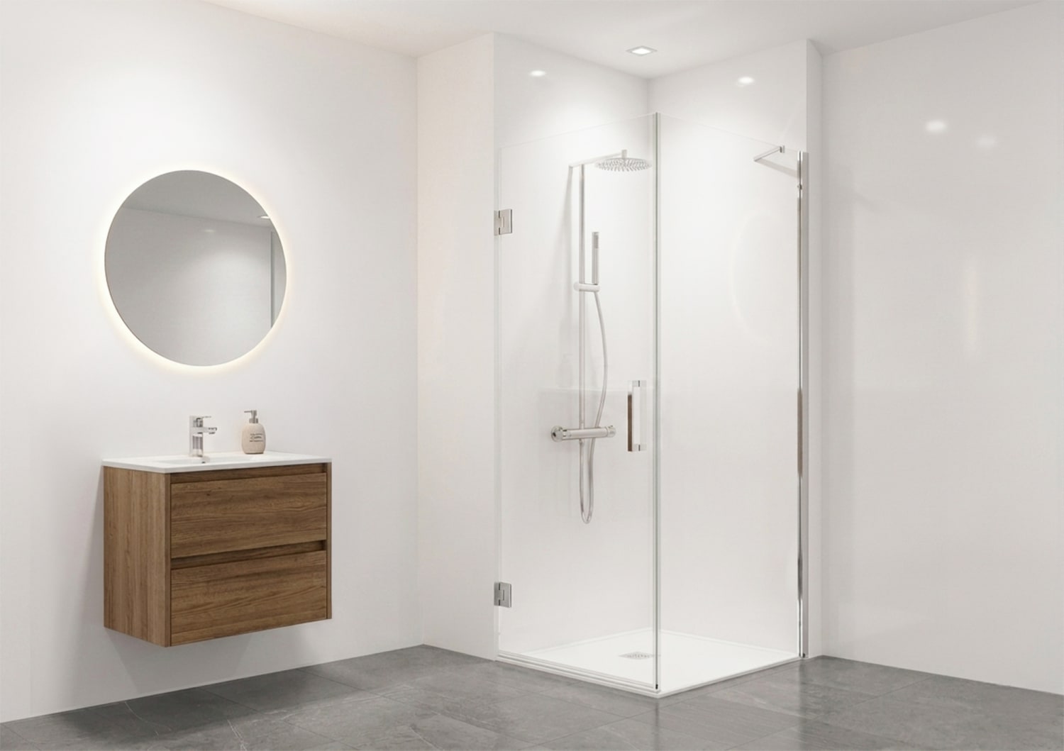 Paroi de douche angulaire Adhara (400A) Principal 0