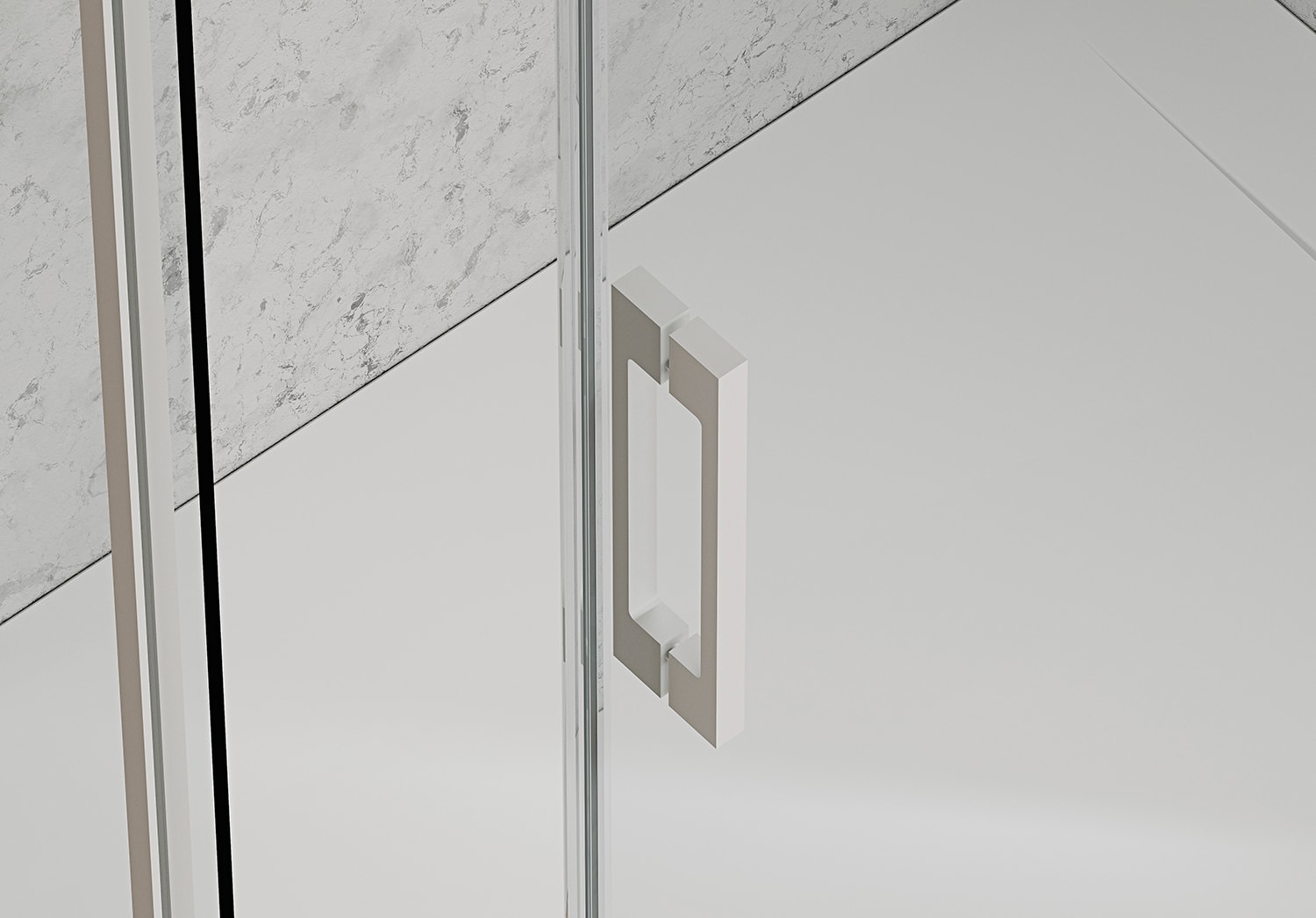 Paroi de douche angulaire coulissante Bruntec Aria Detalle 12