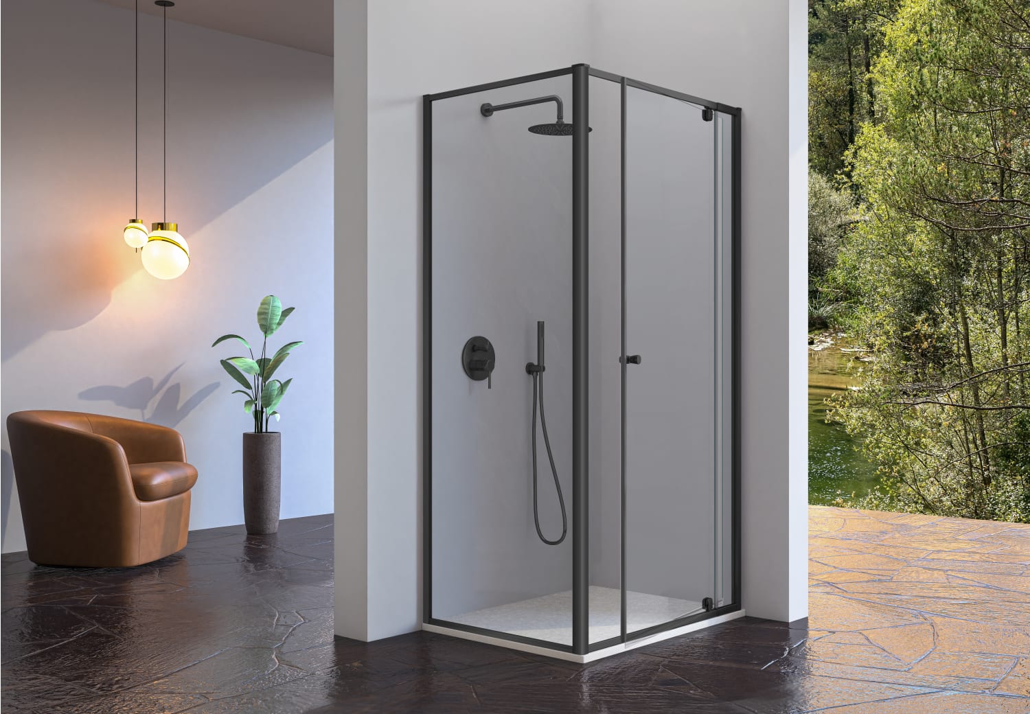 Paroi de douche pivotante Kassandra (PV503 + PV513) Principal 1