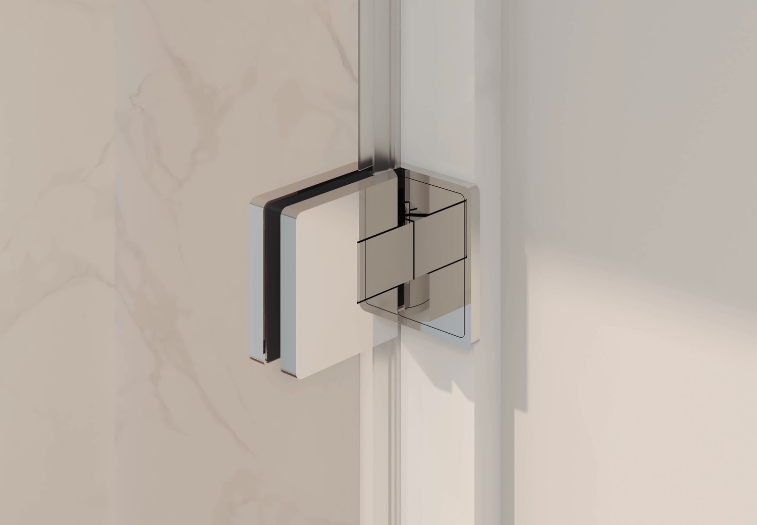 Paroi de douche angulaire Bruntec Pure (400A) Detalle 2