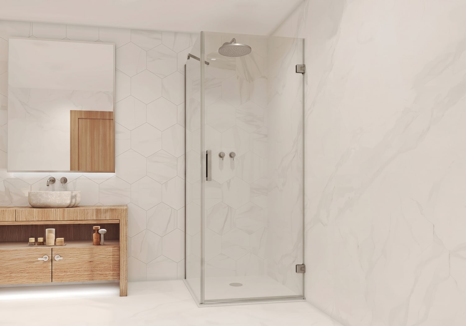 Paroi de douche angulaire Bruntec Aurea (400A) Principal 5