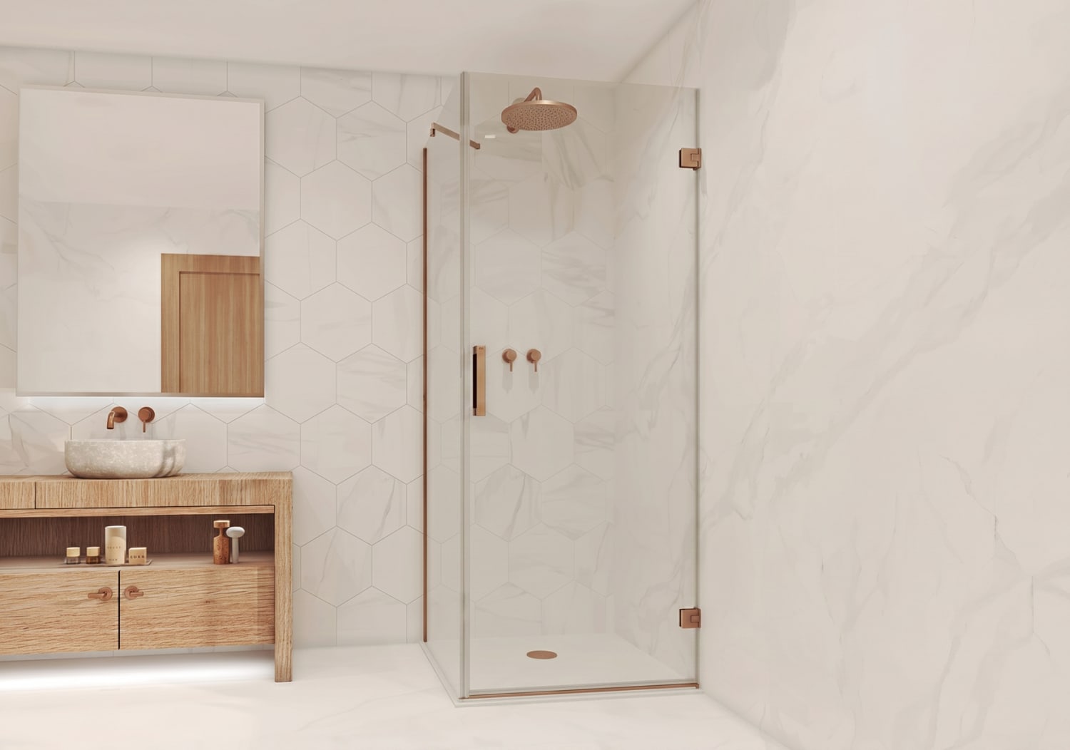 Paroi de douche angulaire Bruntec Aurea (400A) Principal 4