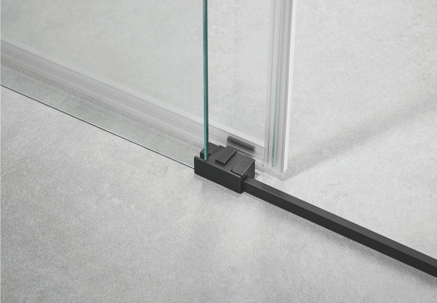 Paroi de douche GME Basic Spazio mat noir Detalle 3