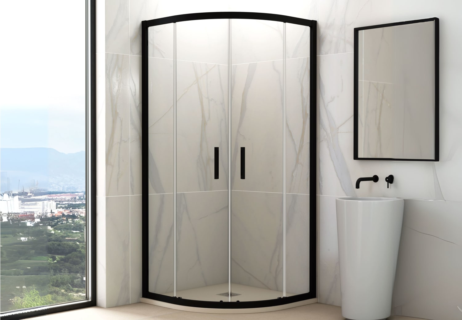 Paroi de douche semi-circulaire Prestige GME Principal 0