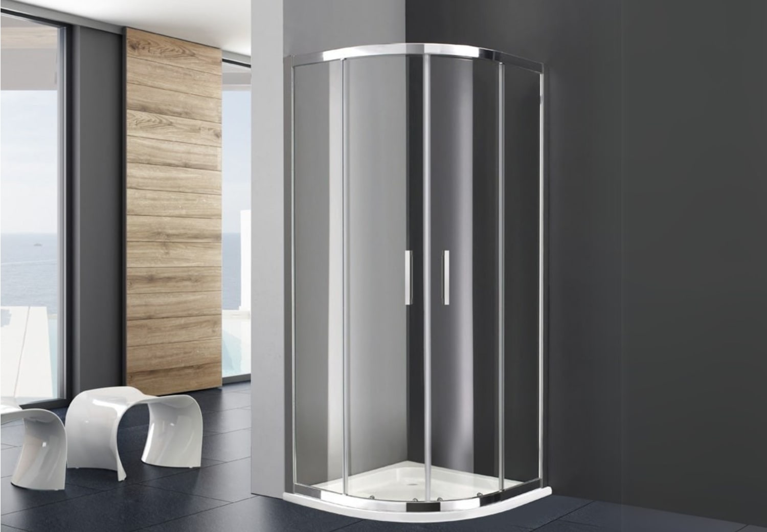 Paroi de douche semi-circulaire Prestige GME Principal 1