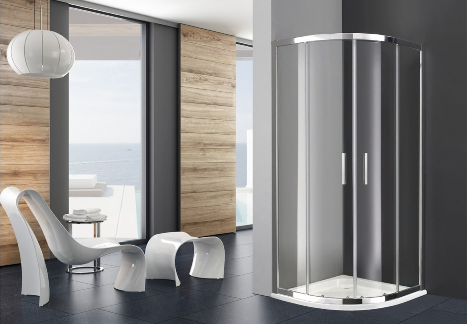 Paroi de douche semi-circulaire Prestige GME Ambiente 5