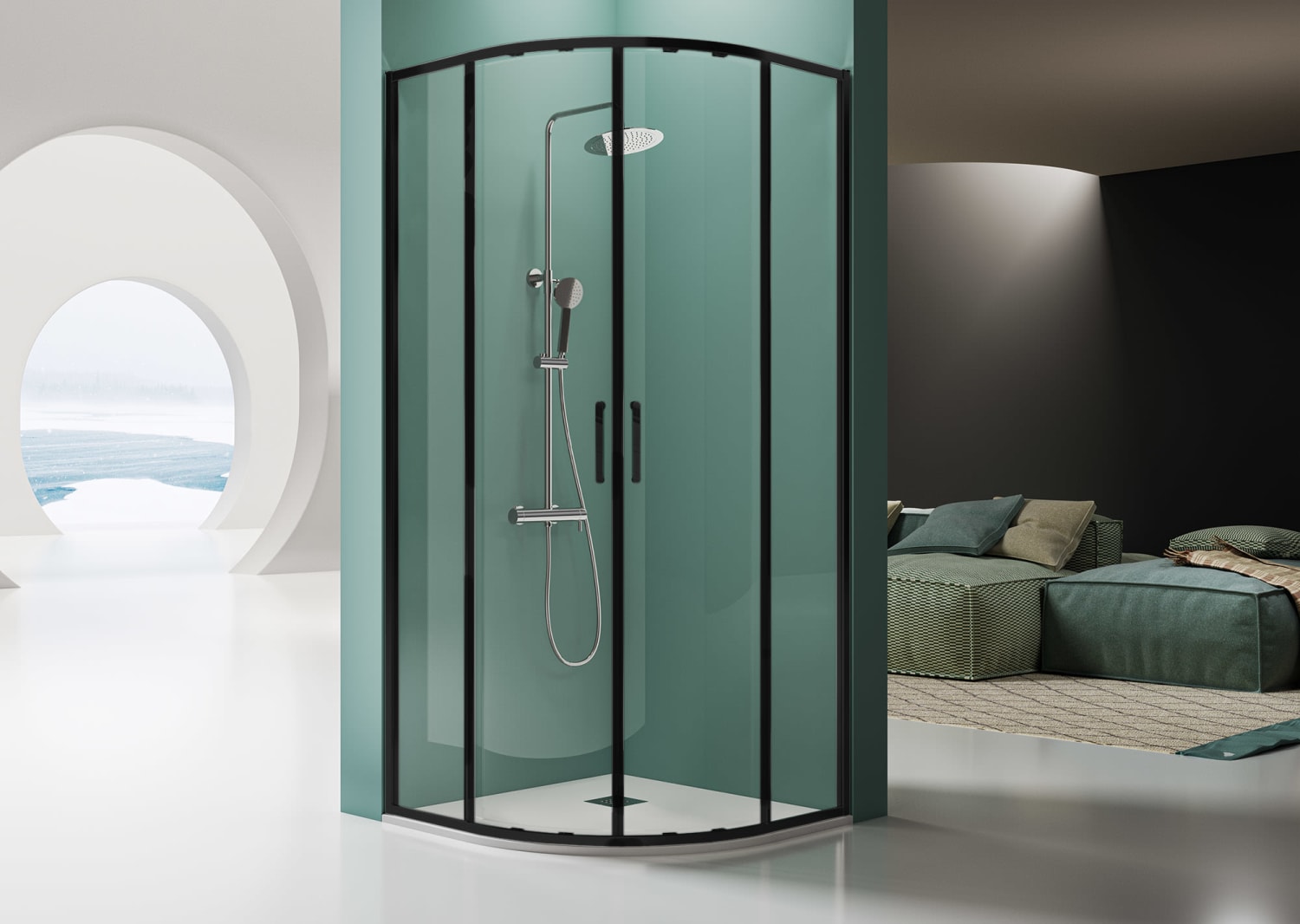 Paroi de douche Prisma (PI130) Principal 2