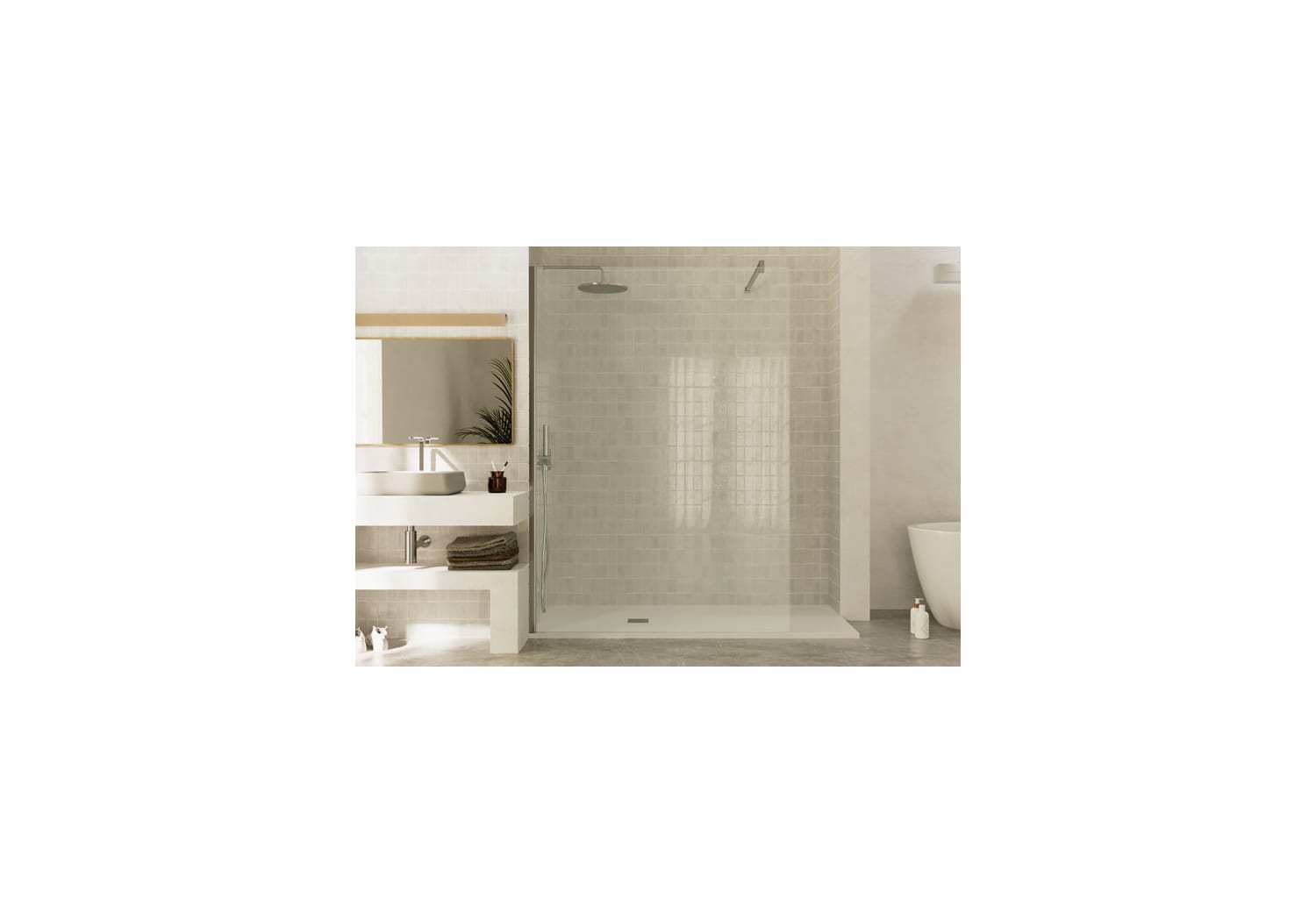 Paroi de douche à panneaux fixes Profiltek Fado Ambiente 5