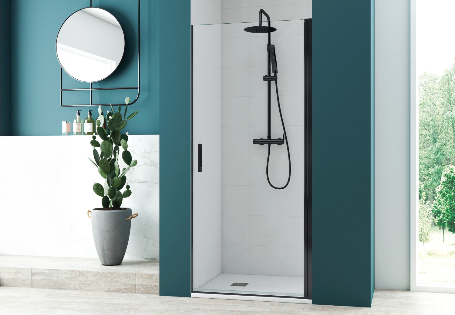 Paroi de douche pivotante Paroi de douche Kemi Principal 1