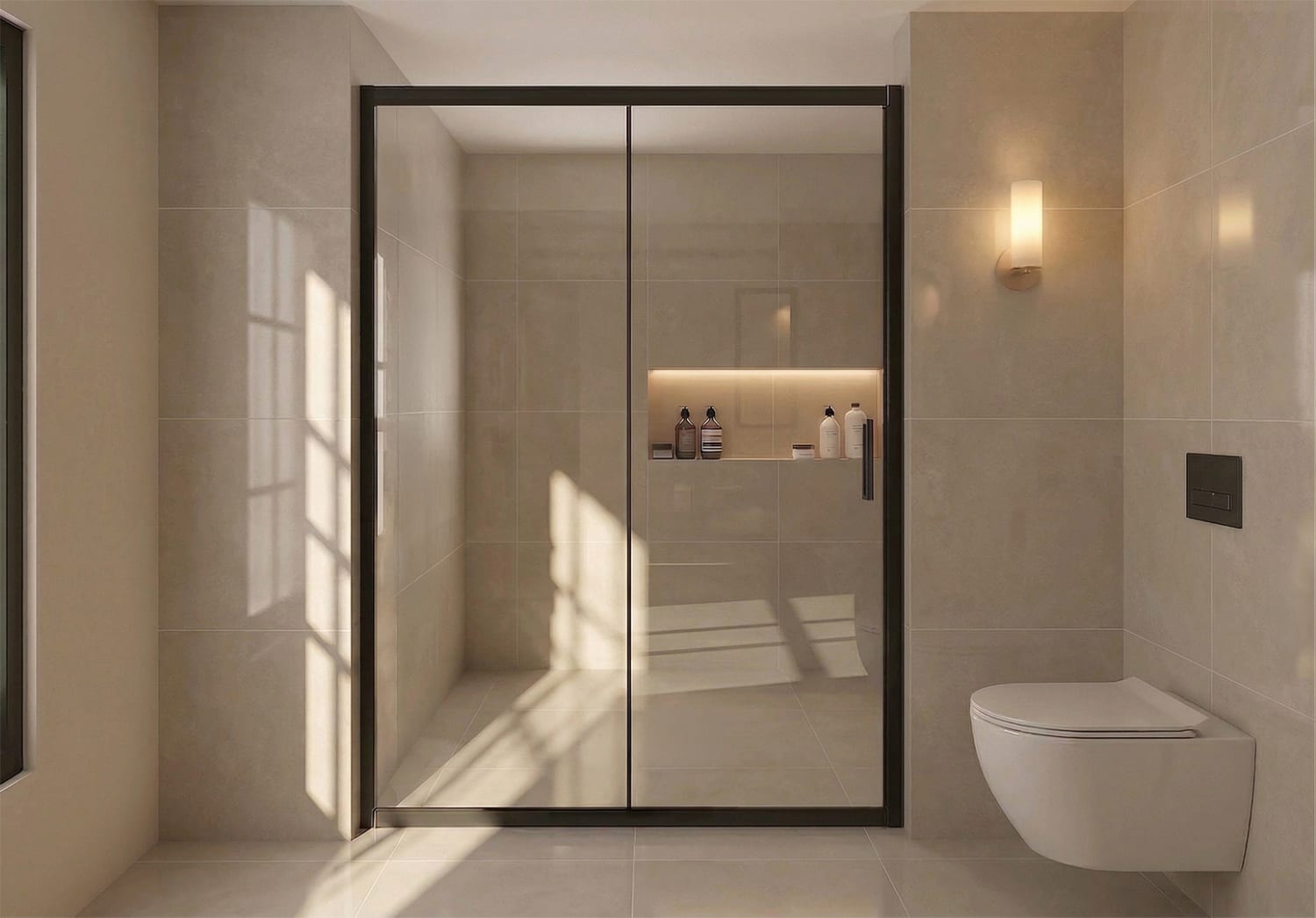 Paroi de douche Emma noir mat Principal 0