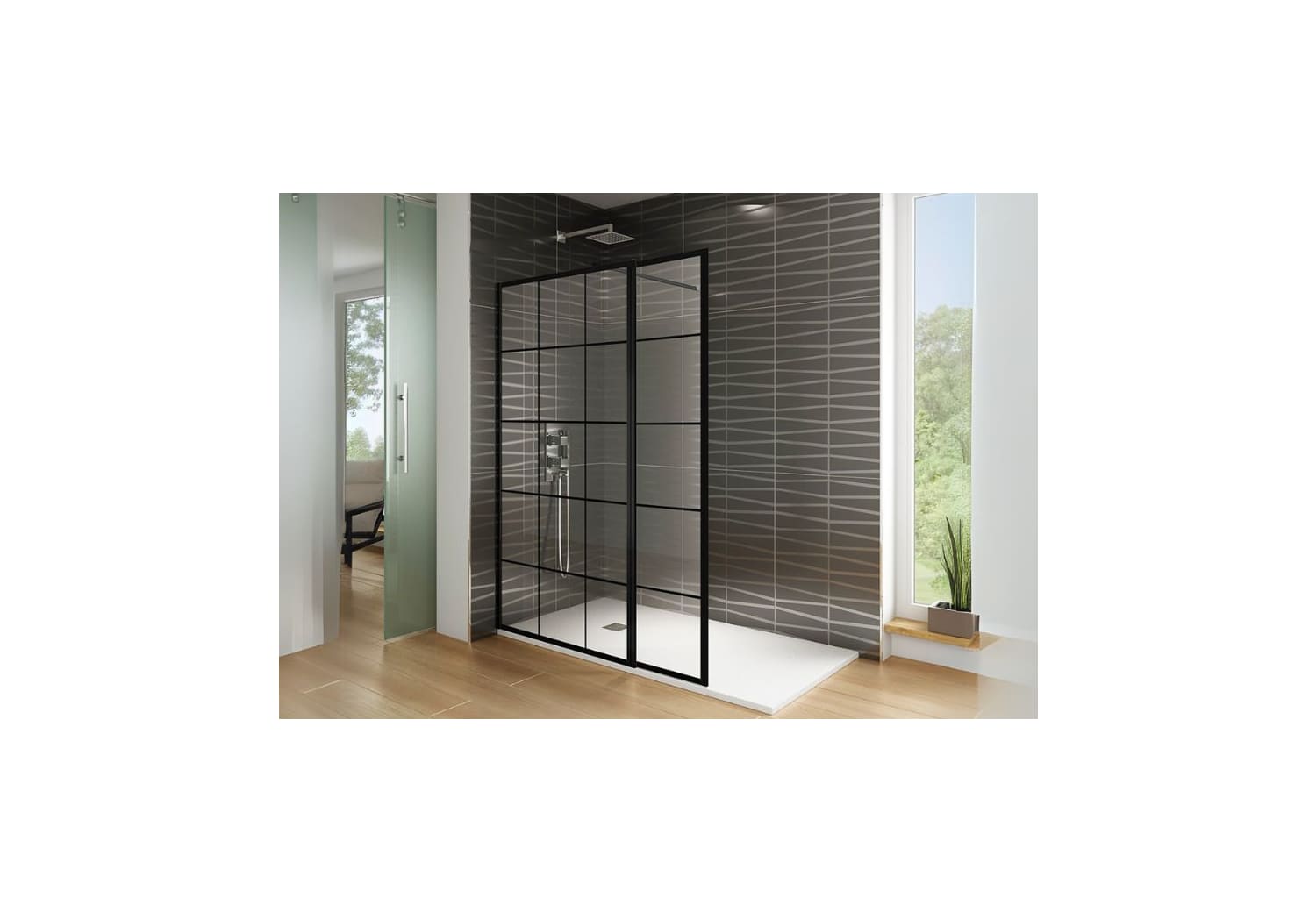Paroi de douche Screen GME Black Chess Principal 0
