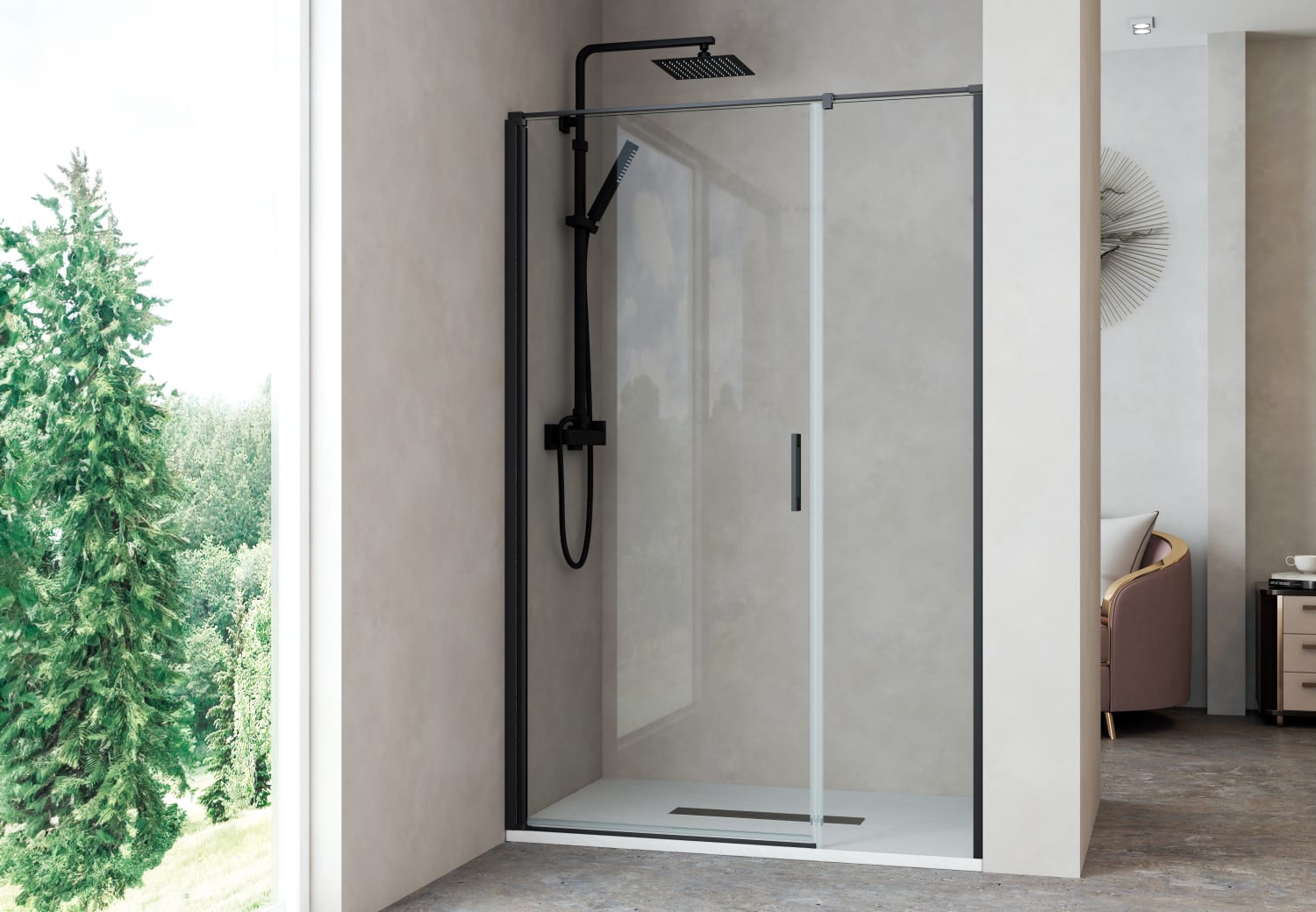 Paroi de douche pivotante Paroi de douche Kemi Principal 1