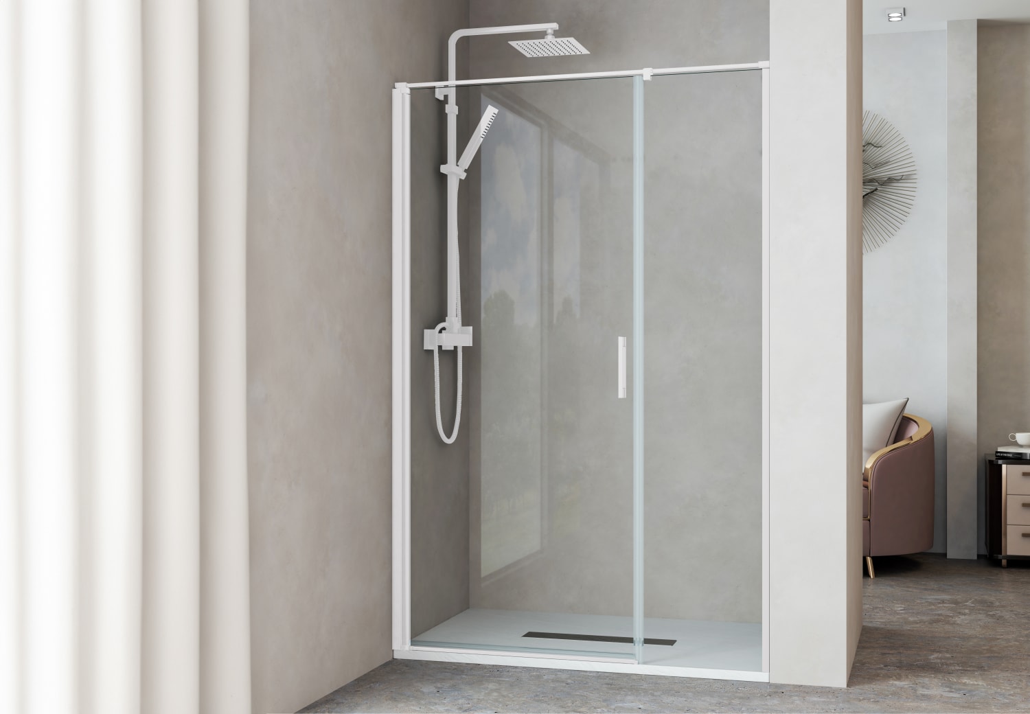 Paroi de douche pivotante Paroi de douche Kemi Principal 2