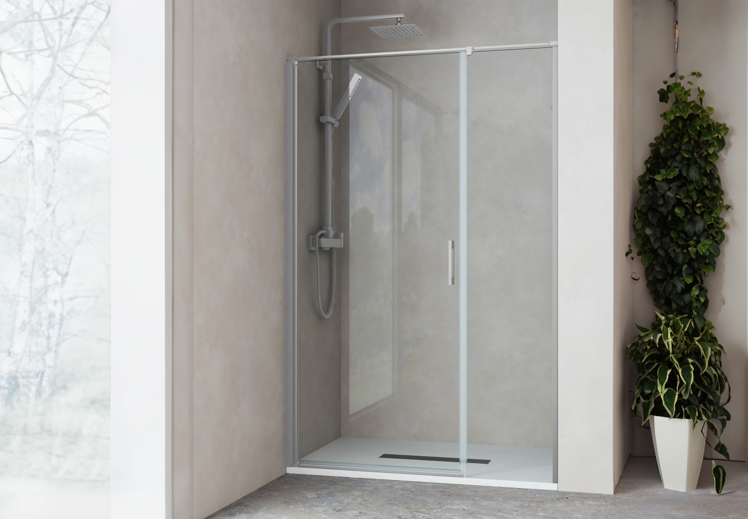 Paroi de douche pivotante Paroi de douche Kemi Principal 0