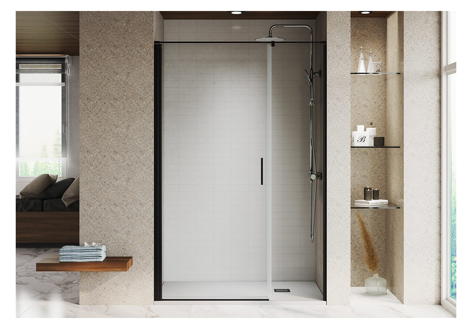 Paroi de douche pivotante Paroi de douche Kemi Principal 1