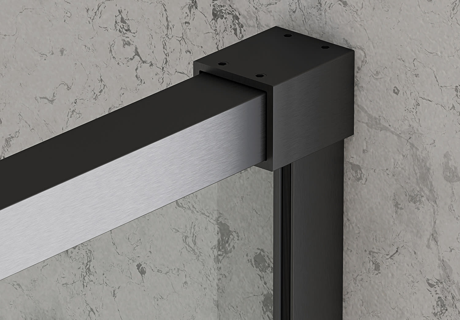 Paroi de douche angulaire coulissante sur mesure Bruntec Aria Detalle 7