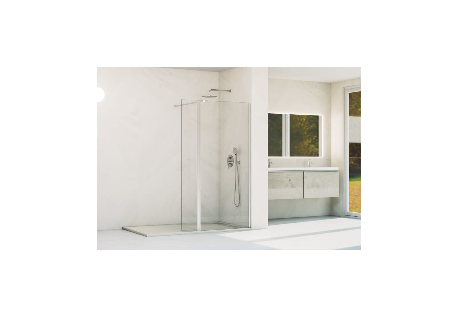 Cabine de douche fixe Paroi de douche Screen GME Moving Ambiente 3