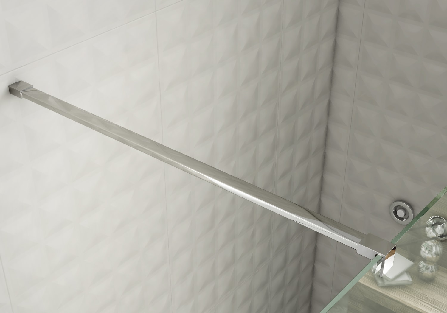 Paroi de douche fixe + pivotante, Minimal 6 mm Detalle 5