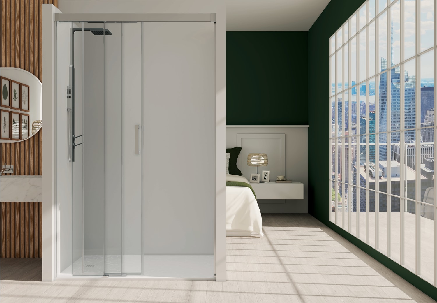 Paroi de douche sur mesure Leda (100) Ambiente 6