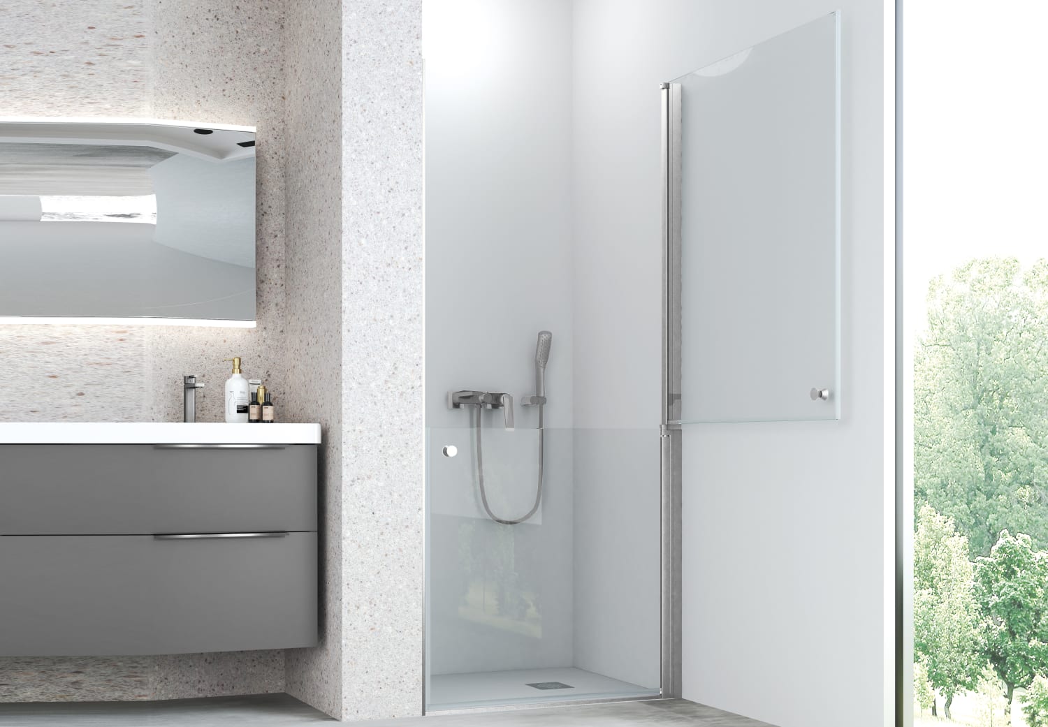 Paroi de douche Kemi Detalle 2