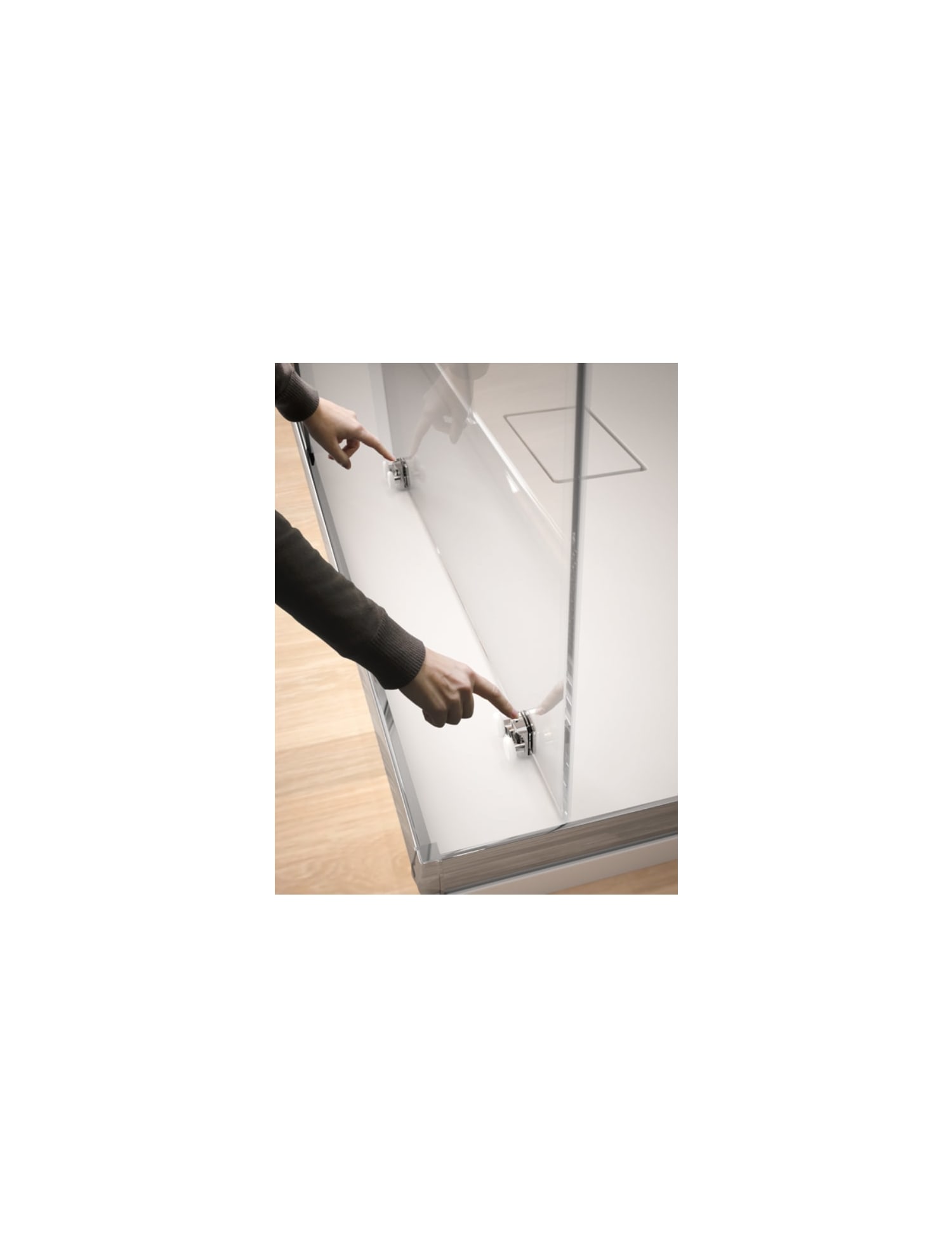 Paroi de douche Kassandra Bella noir mat (BL607+BL602+BL103) Detalle 1