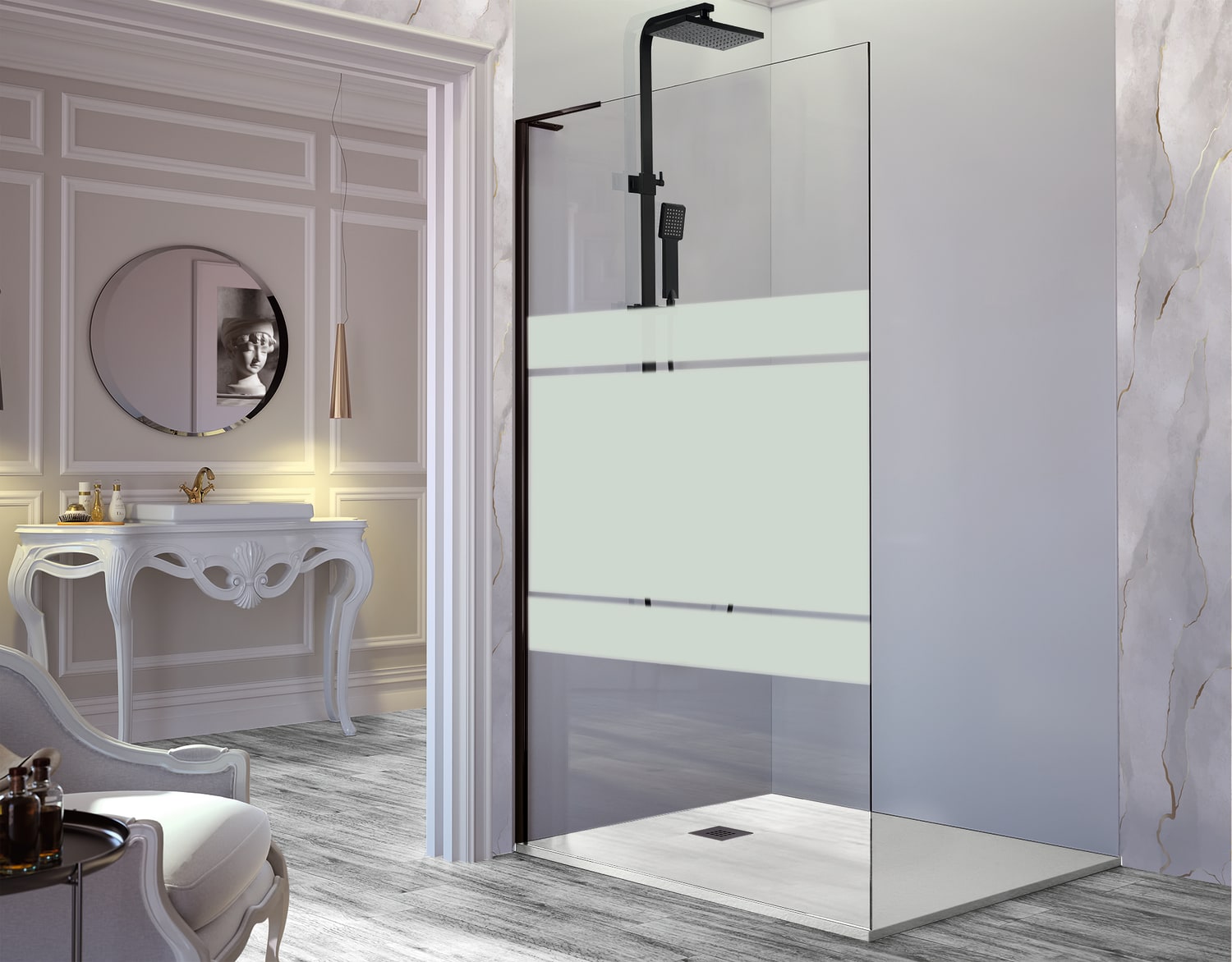 Paroi de douche fixe -Kassandra- Fresh (FR703) Principal 3