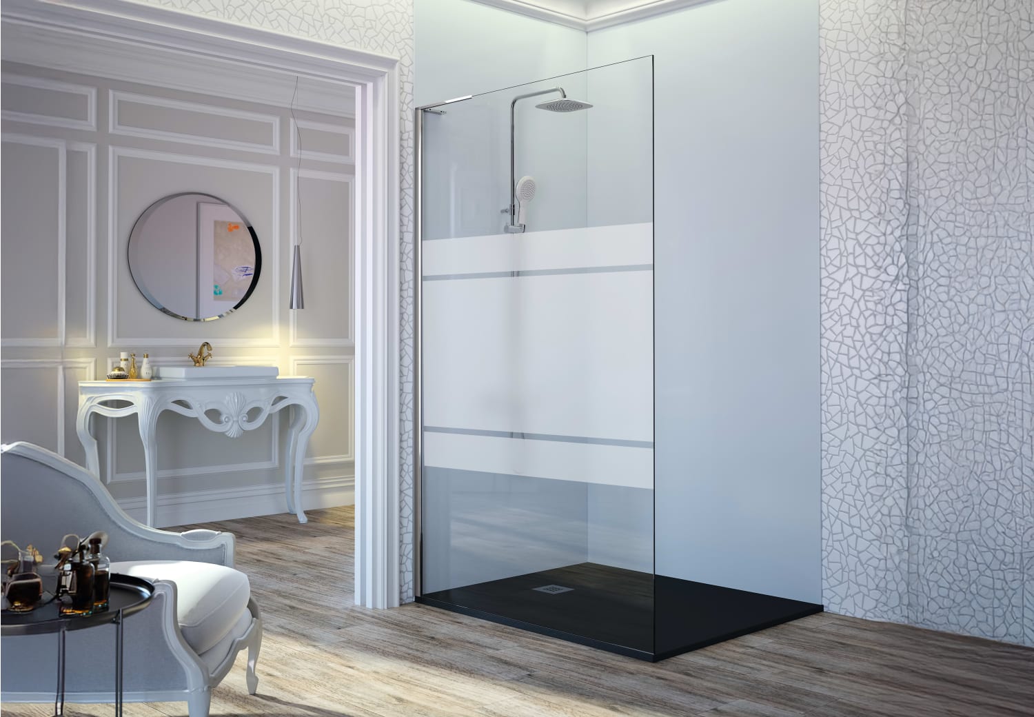 Paroi de douche fixe -Kassandra- Fresh (FR703) Principal 1