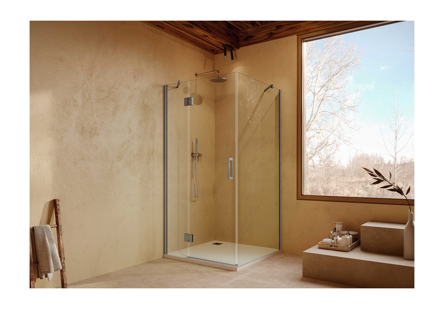 Paroi de douche angulaire Adhara (400B) Principal 0