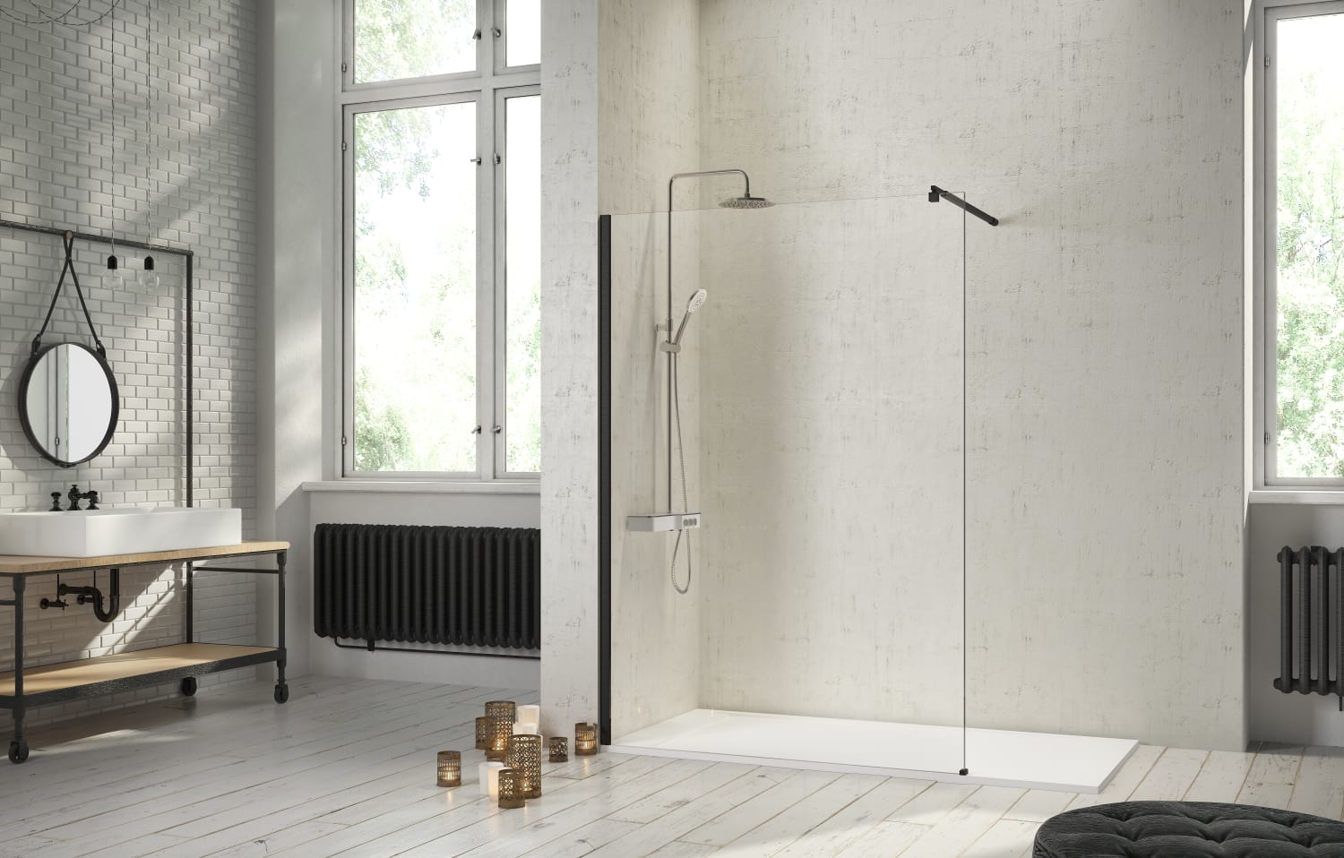 Paroi de douche fixe -Kassandra- Fresh (FR643) Principal 0