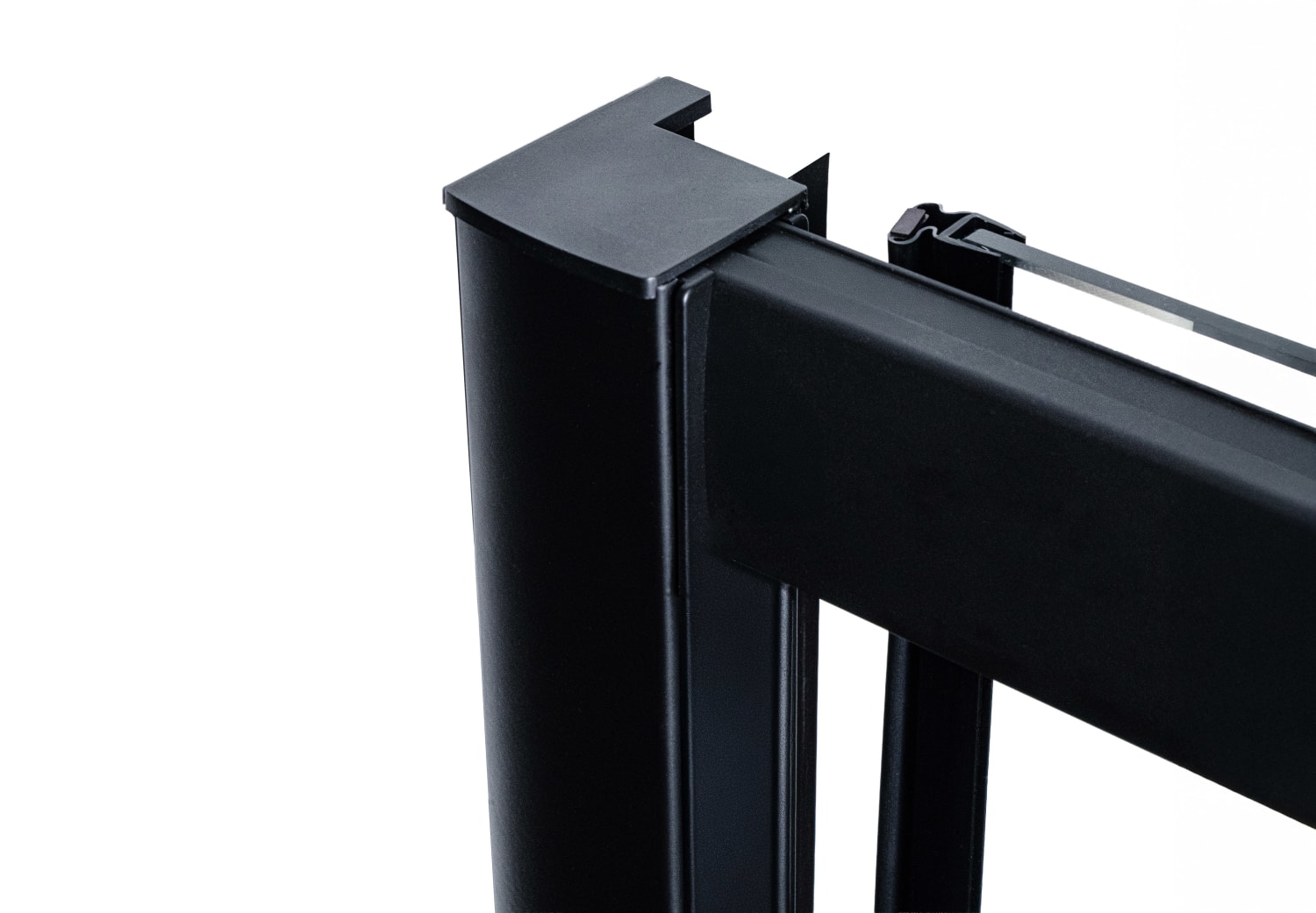Paroi de douche angulaire Emma couleur noire Detalle 1