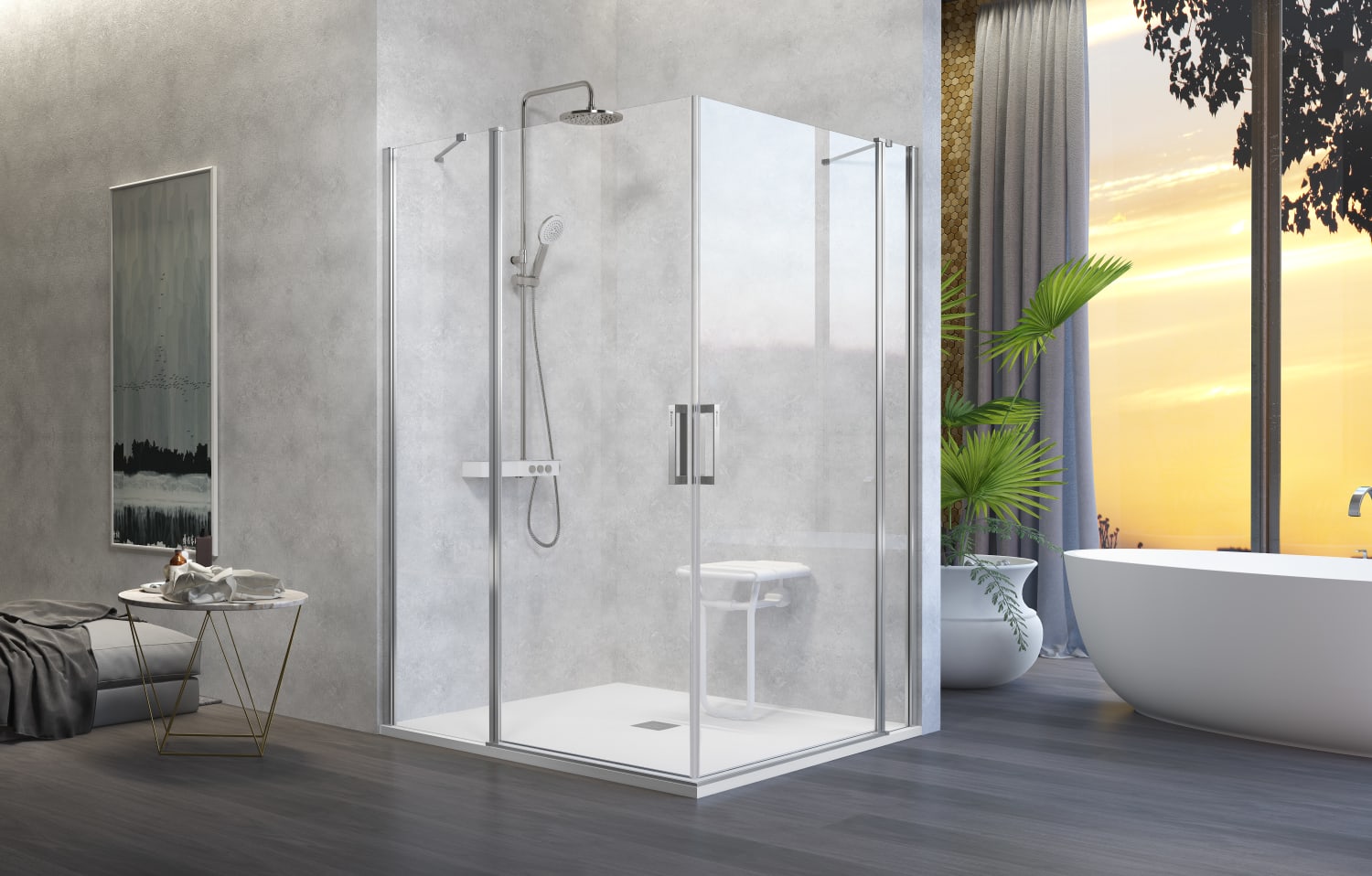 Paroi de douche Kassandra Nardi (NA505+NA505) Principal 0